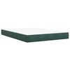 vidaXL Pat box spring cu saltea, verde închis, 160x200 cm, catifea