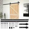 vidaXL Ușă glisantă 80 x 210 cm Lemn masiv de pin Natural și Negru