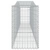 vidaXL Coșuri gabion arcuite 4 buc, 400x50x80/100 cm, fier galvanizat