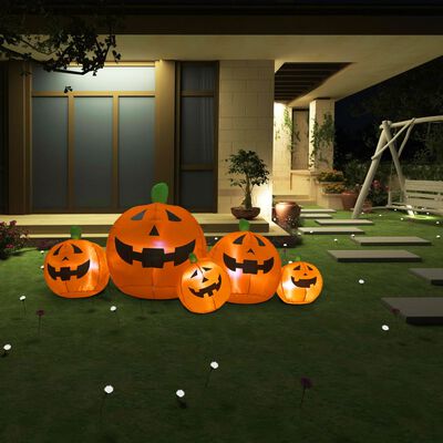vidaXL Familie de dovleci gonflabili de Halloween cu LED, 1,8 m