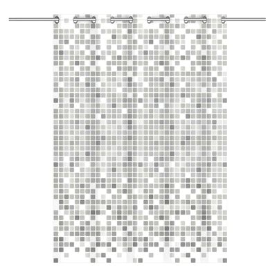EISL Perdea de duș tip mozaic, gri, 200x180x0,2 cm
