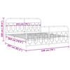 vidaXL Cadru de pat metalic cu tăblie de cap/picioare, alb, 193x203 cm