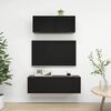 vidaXL Set dulapuri TV, 2 piese, negru, lemn prelucrat