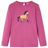 Tricou pentru copii cu m&acirc;neci lungi, zmeuriu, 104