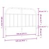 vidaXL Tăblie de pat metalică, negru, 120 cm