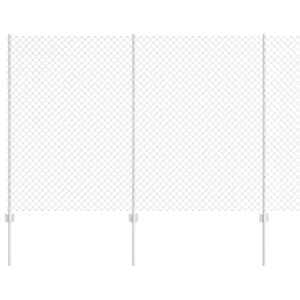 vidaXL Gard cu St&acirc;lp Argintiu