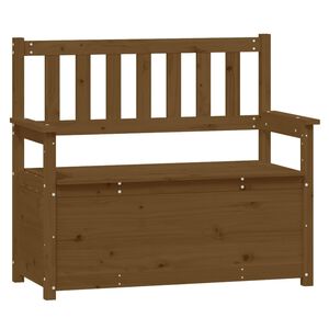 vidaXL Bancă, maro miere, 112,5x51,5x96,5 cm, lemn masiv de pin