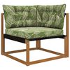 vidaXL Perna pentru canapea de exterior 3 pcs Design cu frunze