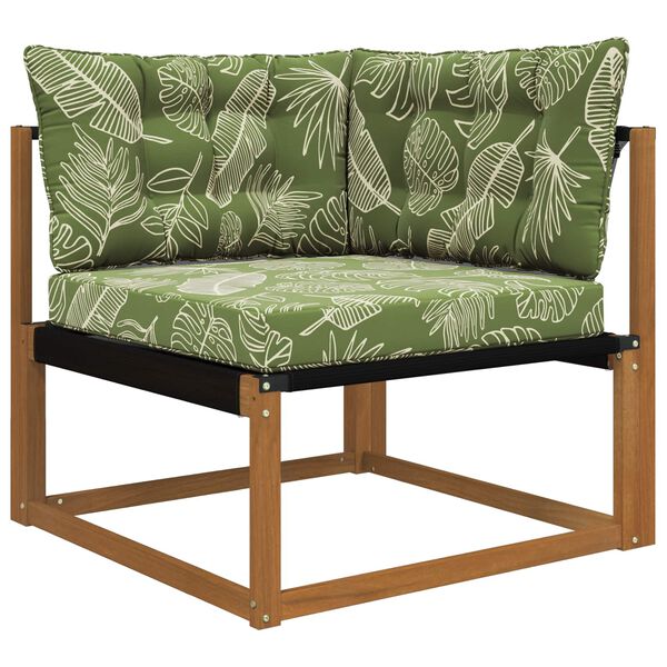 vidaXL Perna pentru canapea de exterior 3 pcs Design cu frunze