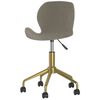 vidaXL Scaun de bucătărie pivotant, gri deschis, catifea