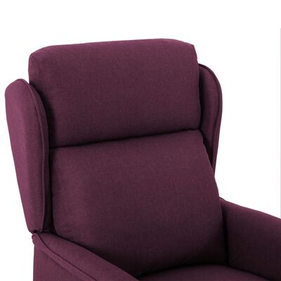 vidaXL Fotoliu de masaj, violet, material textil