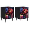 vidaXL Dulap de noapte KIEL 2 buc. Stejar Negru 36 x 33 x 51 cm
