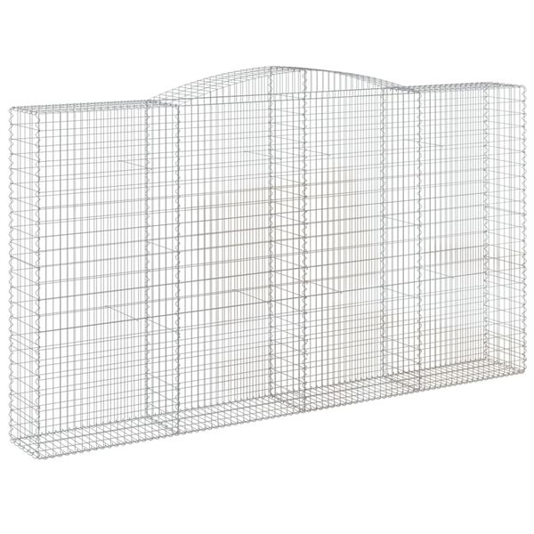 vidaXL Coșuri gabion arcuite, 10 buc 400x50x220/240cm, fier galvanizat