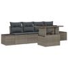 vidaXL Set de canapea 5 buc. Gri poliratan
