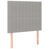 vidaXL Pat box spring cu saltea, gri deschis, 90x200 cm, textil