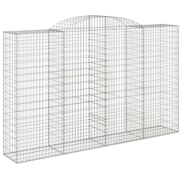 vidaXL Coșuri gabion arcuite 12 buc, 300x50x180/200 cm fier galvanizat