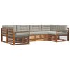 vidaXL Set de canapele de exterior 6 pcs Gri natural și deschis