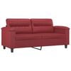 vidaXL Canapea cu 2 locuri, roșu vin, 140 cm, piele ecologică