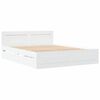 vidaXL Cadru de pat cu sertar Alb 150 x 200 cm Lemn prelucrat