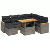 vidaXL Set canapele de grădină cu perne, 8 piese, gri, poliratan