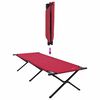 vidaXL Pat pliabil pentru camping Manual 2 pcs Roșu 210 x 80 x 46 cm