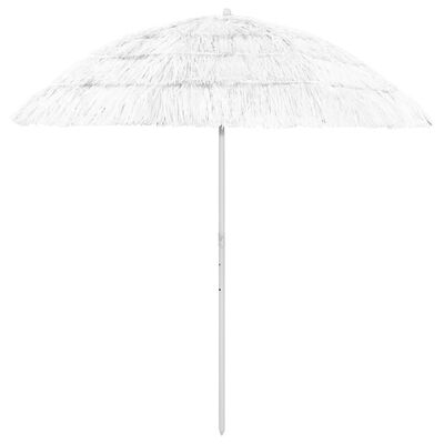 vidaXL Umbrelă de plajă Hawaii, alb, 240 cm