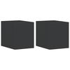 vidaXL Lămpi exterioare de perete cu LED 2 buc. negru, aluminiu turnat