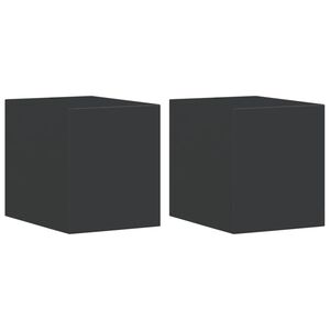 vidaXL Lămpi exterioare de perete cu LED 2 buc. negru, aluminiu turnat