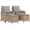 vidaXL Set canapele de grădină, 4 piese, cu perne, bej, poliratan