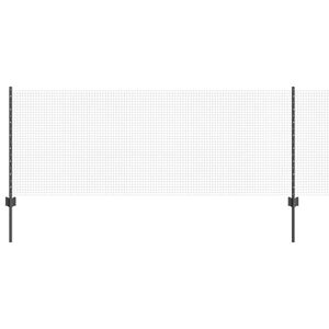 vidaXL Gard din plasă sudată cu st&acirc;lpi 50 x 0,8 m Oțel cu strat de PVC