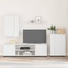 vidaXL Set comodă TV Pe perete 4 pcs Alb Lemn compozit