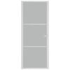 vidaXL Ușă de interior, 83x201,5 cm, alb, sticlă mată și aluminiu