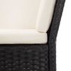 vidaXL Set mobilier de grădină cu perne, 8 piese, negru, poliratan