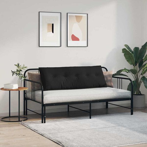 vidaXL Perna pentru spate Negru 140 x 50 cm Țesătură din microfibră