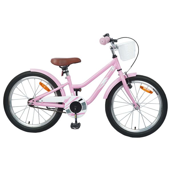 vidaXL Bicicletă pentru Copii 18 Inci pentru 5-7 ani Roz deschis