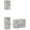 vidaXL Set de cabinet pentru baie cu 3 piese HOORN Gri Beton