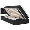 vidaXL Pat cu LED și saltea Negru 90 x 190 cm Catifea