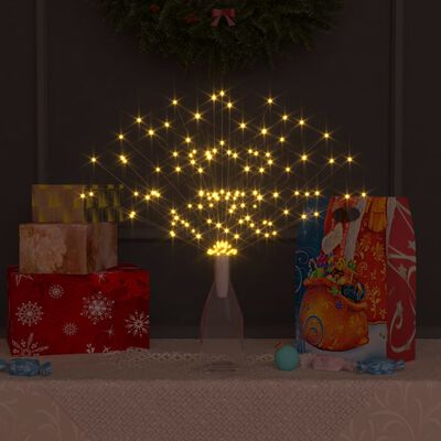 vidaXL Lămpi cu artificii de Crăciun, 2 buc., 280 LED, alb cald, 20 cm