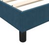 vidaXL Pat box spring cu saltea, albastru &icirc;nchis, 80x220 cm, catifea