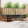 vidaXL Set de canapele de exterior cu pernă 6 pcs Natural și Antracit