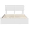 vidaXL Pat cu storage cu headboard Alb 140 x 190 cm Lemn compozit