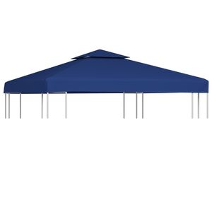 vidaXL Copertină rezervă acoperiș pavilion, albastru, 3x3 m, 310 g/m&sup2;