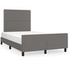 vidaXL Cadru de pat fără saltea gri 120x190 cm piele artificială