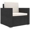 vidaXL Set mobilier de grădină cu perne, 11 piese, negru, poliratan