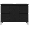 vidaXL Dulap pentru Chiuveta de Baie Stejar Negru 80 x 33 x 60 cm
