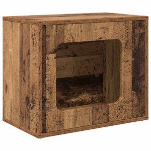 vidaXL Casa pentru pisici Lemn vechi 51 x 30 x 42,5 cm Lemn prelucrat
