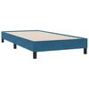 vidaXL Pat box spring cu saltea, albastru &icirc;nchis, 90x210 cm, catifea