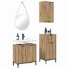vidaXL Set de mobilier pentru baie cu sertar 3 pcs Stejar Artizanal
