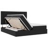 vidaXL Pat cu storage cu saltea Negru 180 x 200 cm Catifea