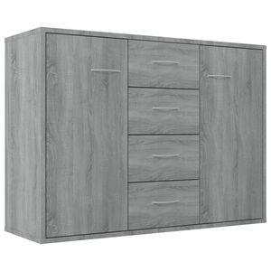 vidaXL Servantă, sonoma gri, 88x30x65 cm, lemn compozit